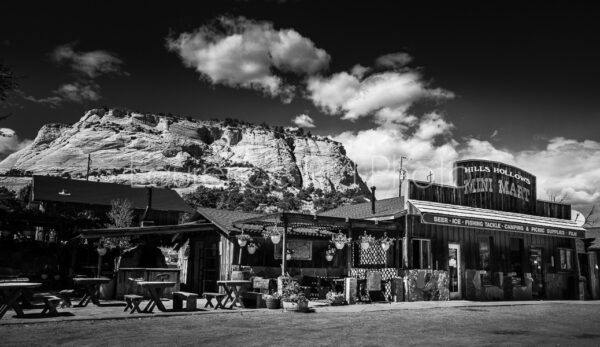 Achat de photo de magasin antique à Hills Hollow dans l'Utah en noir et blanc