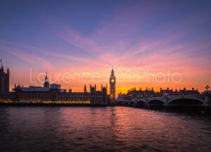 Achat de photo du palais de Westminster, Big Ben et Pont de Westminster