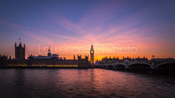 Achat de photo du palais de Westminster, Big Ben et Pont de Westminster