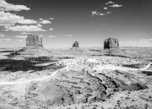 Achat de photo du parc Monument Valley en Arizona en noir et blanc