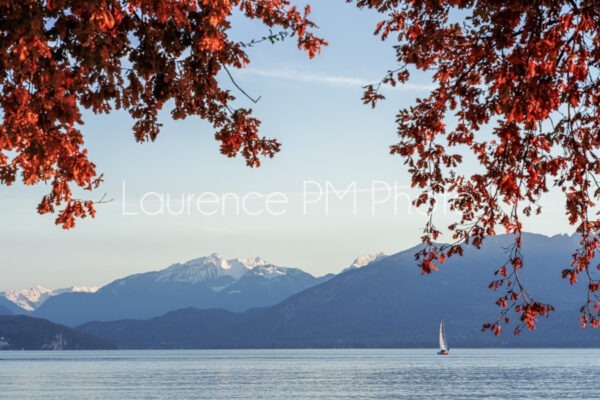 Achat de photo du lac d'Annecy par un après-midi d'automne